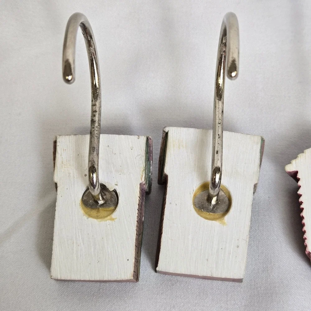 Linda Spivey Rustic Country Outhouse Shower Curtain Hooks Set of 6 Resin Metal
